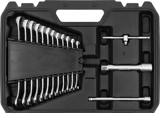 Yato 41 Stück Ratschen- und Steckschlüssel-Set 1/2" 1/4"