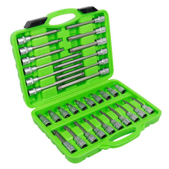 JBM Long Socket with Motor Torx and Socket 1/2'' Set 32pcs