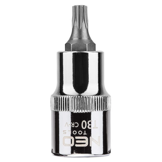 Neo Tools Bit-Stecknuss mit Torx-Bit und Antriebsvierkant 1/2'' Größe T30x55mm 1Stück
