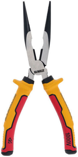 DEWALT Straight Electrician Long Nose Plier Length 200mm