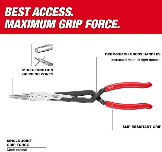 Milwaukee Slackable Pliers Set Straight Length 330mm