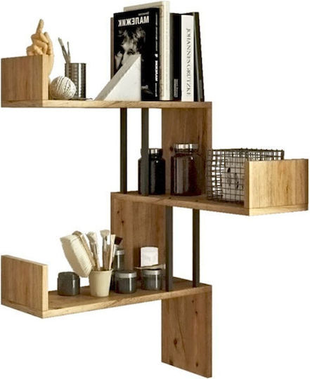 Eckiges Wandregal Braune 60x22x109cm