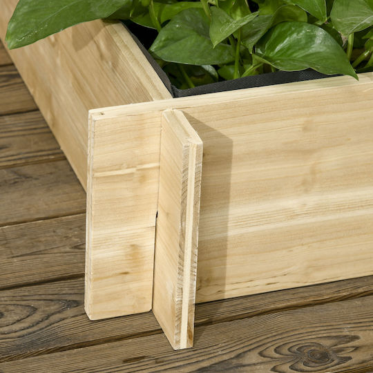 Outsunny Wooden Planter Box with Lattice Elm 95x95x110cm