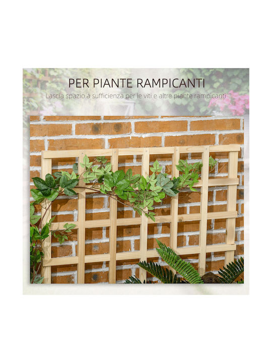 Outsunny Wooden Planter Box with Lattice Elm 95x95x110cm