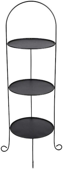 ARlight Pflanzenständer Metall Schwarz 26cmx26cmx90cmcm.