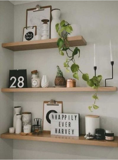 Brown Wall Shelves (3 Pieces) 50x50x14cm