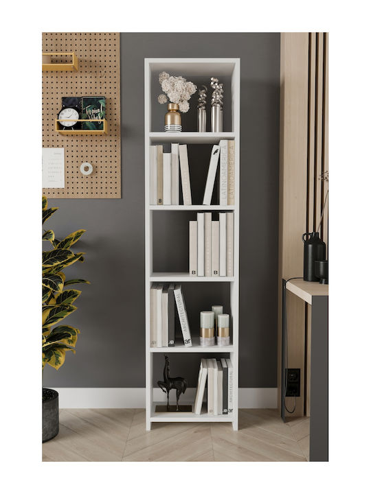 Bibliotecă Albă 37.1x20x169cm