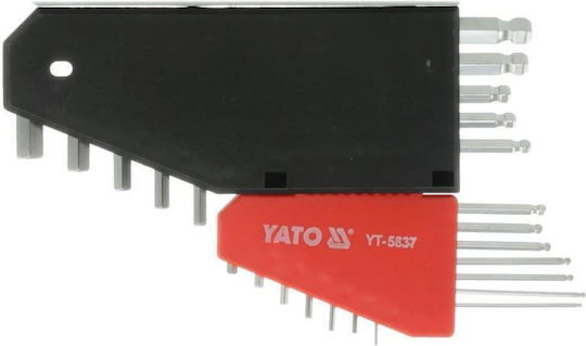 Yato Allen-Schlüssel-Set mit 12 Schlüsseln