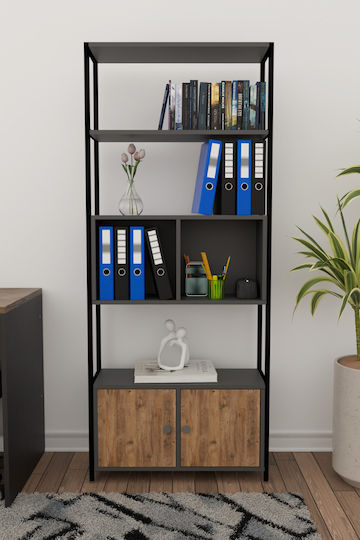 Mehrfarbiges Bücherregal 76x30x181cm