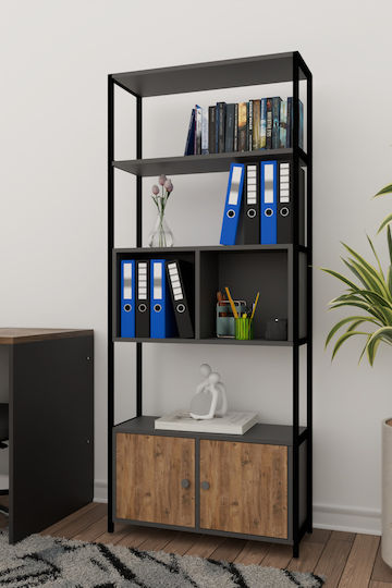 Mehrfarbiges Bücherregal 76x30x181cm