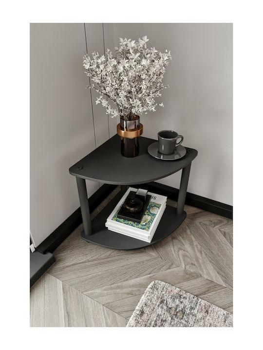 Corner Black Bookcase 39x34x39cm