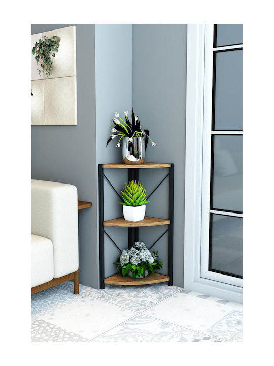 Corner Brown Bookcase 46x30x75cm