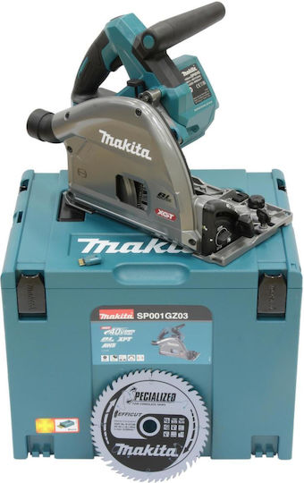 Makita SP001GZ03 Βυθιζόμενο Δισκοπρίονο Brushless 40V Solo με Σύστημα Αναρρόφησης
