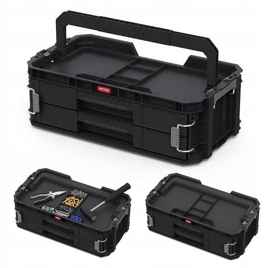 Keter Werkzeugkoffer-Organisator Schwarz 54.2x30.9x18.4cm