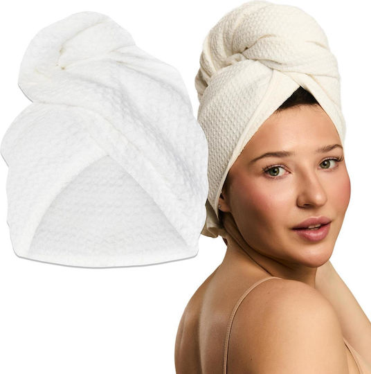 Glov Hydroweave Twister Ultra-absorbierendes Haar-Turban Elfenbein