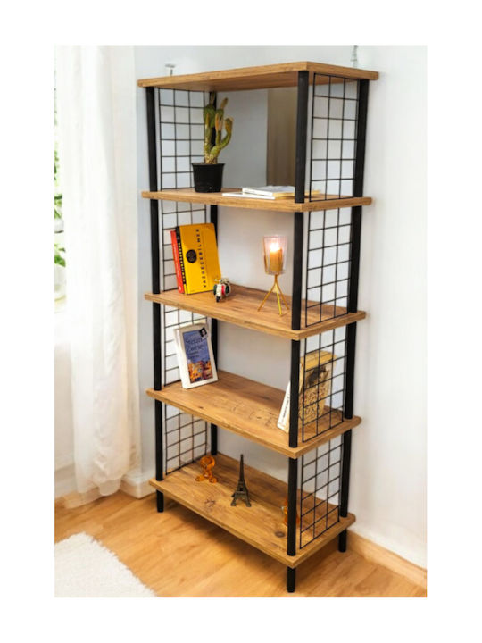 Βιβλιοθήκη Μπεζ 60x30x136εκ.