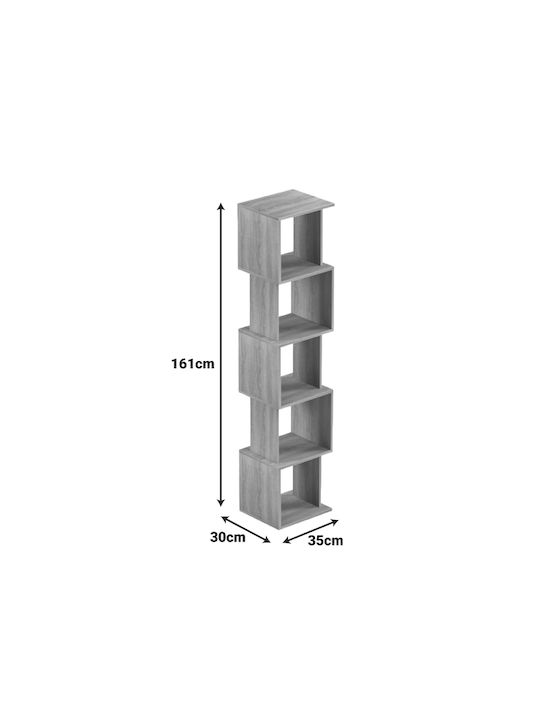 Bibliotecă Cubik Albă 35x30x161cm