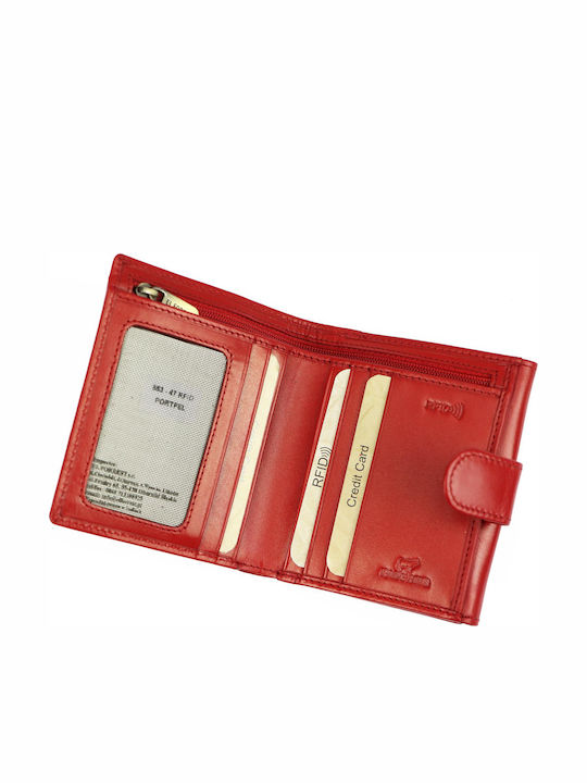 Kleines Leder Damenbrieftasche mit RFID Gold