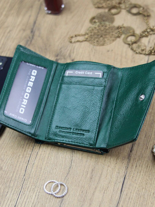 Kleines Leder Damenbrieftasche Münzen Silber