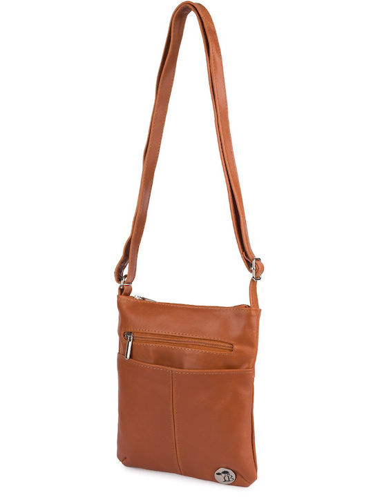 Leder Damen Schultertasche Braun