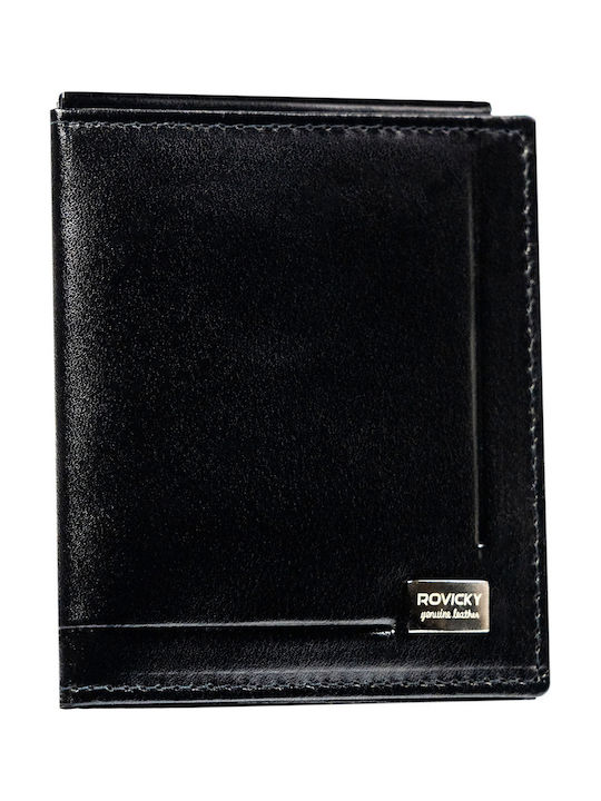 Leather Men's Wallet with RFID Silver