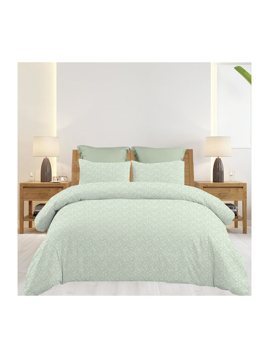 Astron Italy Emily Bed Sheets Set for Single Bed 175x260cm Olive 3 Pieces