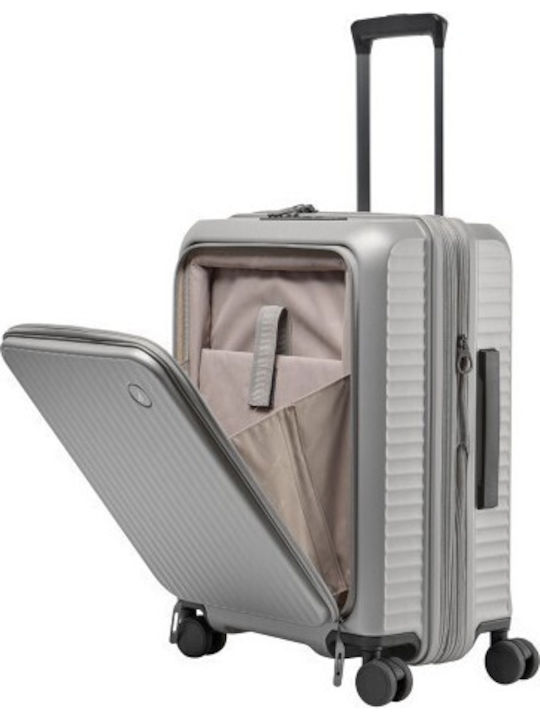 Nautica Βαλίτσα Ταξιδίου Καμπίνας Σκληρή Silver Grey με 4 Ρόδες Ύψους 55εκ.
