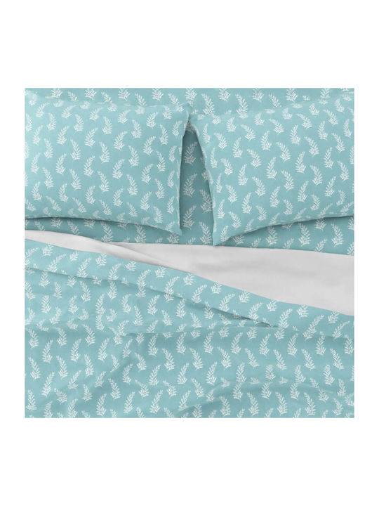 Astron Italy Vivian Single Bed Sheet Set with Rubber Hugger 100x200+30cm Petrol Blue (3 Pieces)