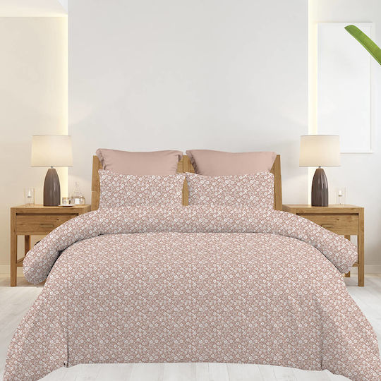 Astron Italy Emily Σετ Υπέρδιπλο 3τμχ 175x260εκ. με Λάστιχο Chocolat