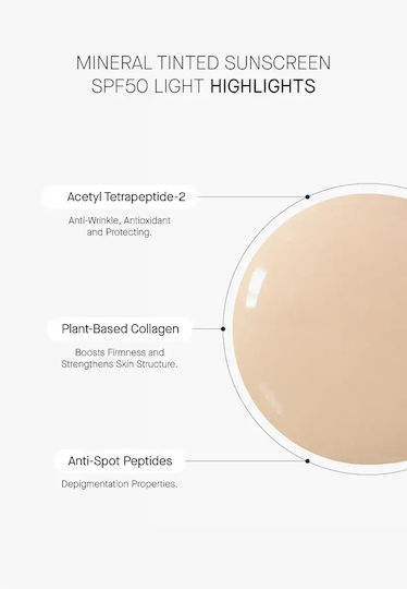 Transparent Lab Mineral Tinted Sunscreen Mineral Sunscreen Face SPF50 with Color Light 100ml