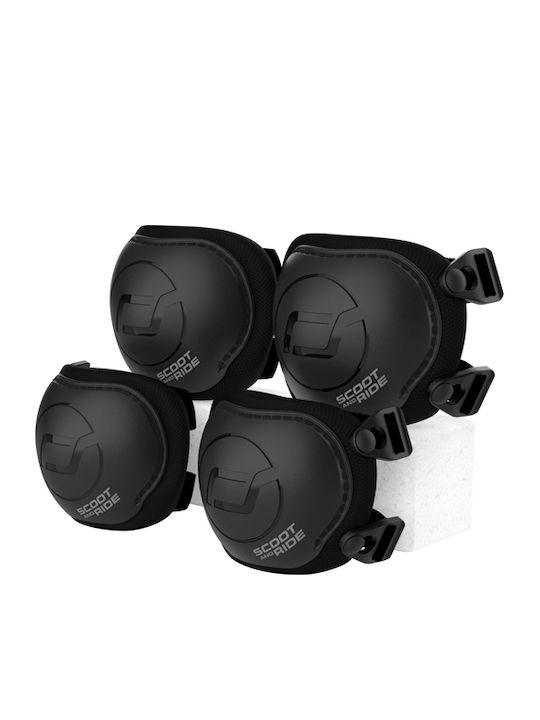 Scoot & Ride Kids Protective Gear Set for Roller Protective Gear Black