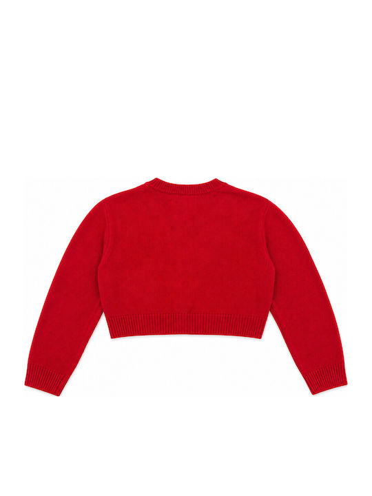 Kids Cardigan Knitted Red