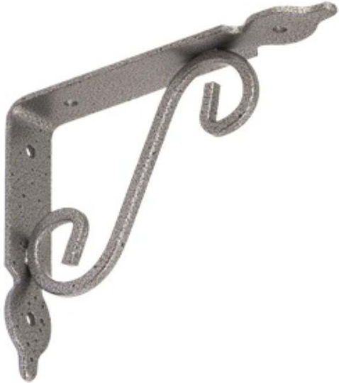 Velano Eckregalhalterung aus Metall in Grau Farbe 140x110mm