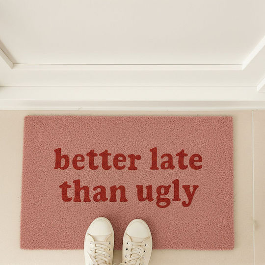 Relaxdays Doormat Made of Coconut Tree Pink 40x60cm