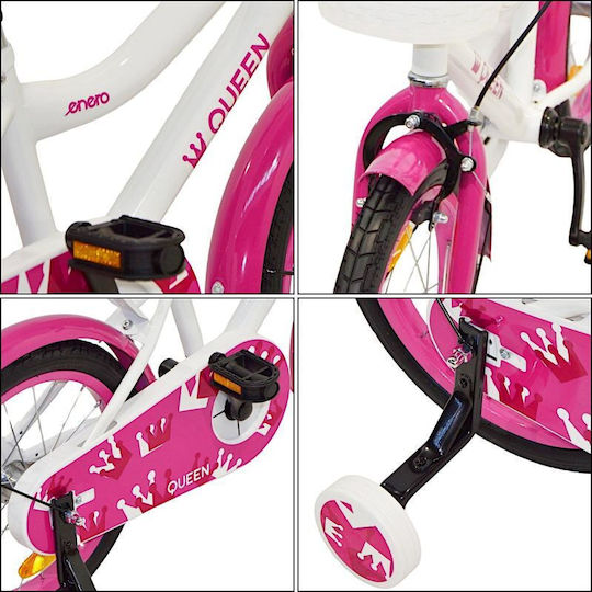 Enero Bicicletă Copii BMX 16" Alb
