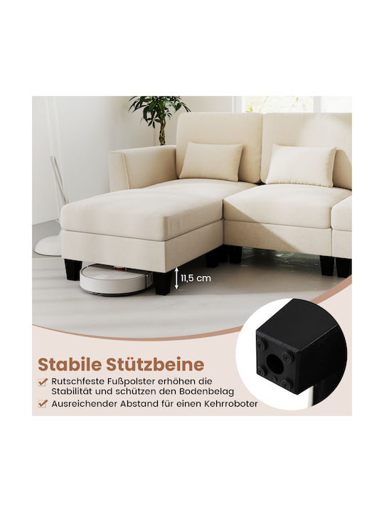 Ecksofa Beige 280x144x84cm