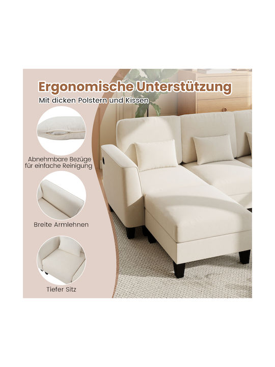 Ecksofa Beige 280x144x84cm