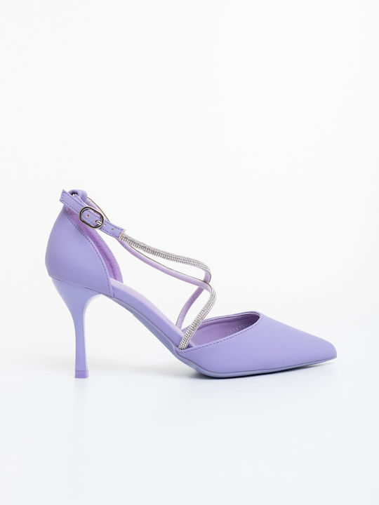 Pantofi cu Toc Ascuțiți cu Toc Înalt Violeți