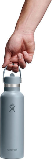 Hydro Flask Standard Flex Bottle Thermos Stainless Steel 621ml Shale Gray with Straw
