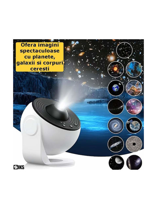 Lumină Rotativă pentru Copii Proiector Alb 11.2x3x10.8cm