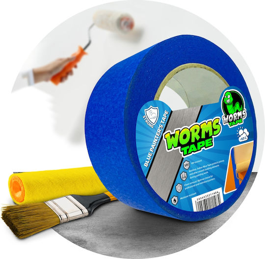 Worms Αυτοκόλλητη Ταινία Μπλε 50mx38mm