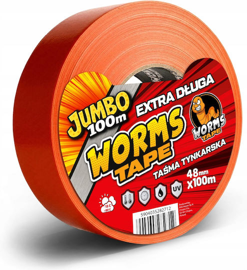 Worms Αυτοκόλλητη Ταινία Πορτοκαλί 100mx48mm