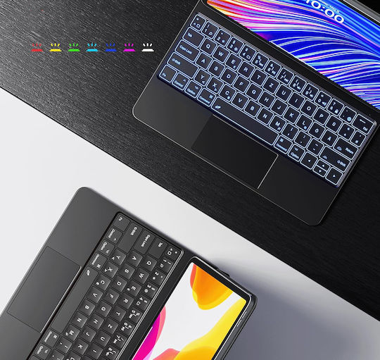 Husă Tastatură Earto Ipad Air 2024 12,9 Inch Dispunere Qwertz Neagră