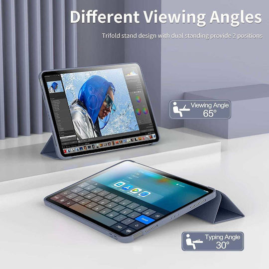 Husă Ipad Air 11 Inch M4 M3 M2 2026-2024 Auto Wake Sleep Ultra Slim Stand TPU Moale – Lavandă
