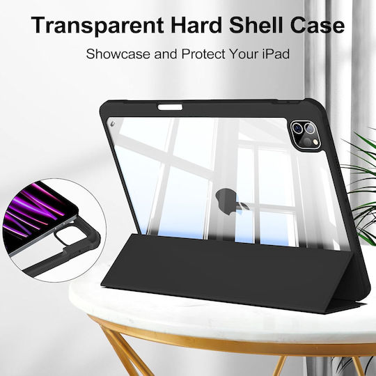 Husă Trifold Magnetică iPad Pro 11 Inch M5 2025 M4 2024 Smart Cover Suport Stilou