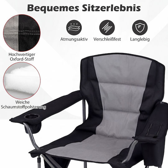 Costway Beach Chair Black 99x63x97.5cm