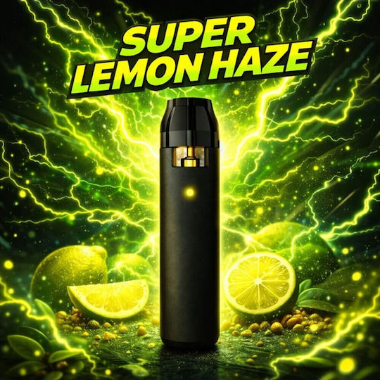Hibros Einweg-E-Zigarette Lemon Haze ohne Nikotin 1ml mit CBD Gelbe