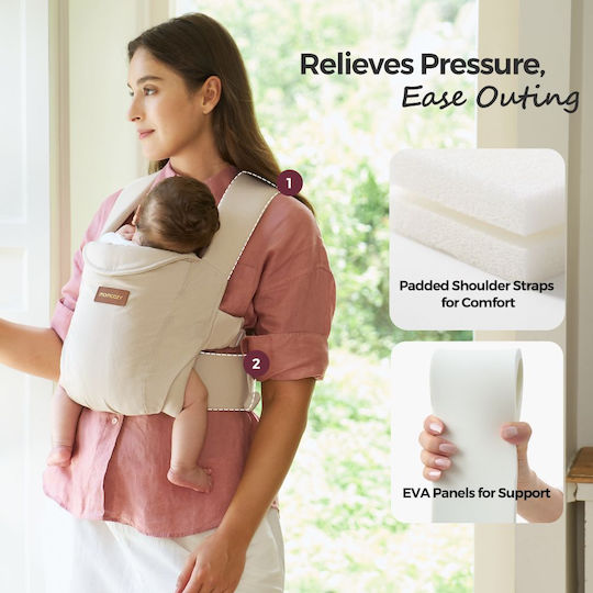 Momcozy Μάρσιπος Πλάτης Καφέ με Μέγιστο Βάρος 0.74kg