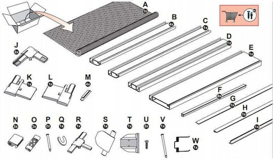 Plus Door Mosquito Net Screw Mounted Aluminum White With Frame 215x100cm