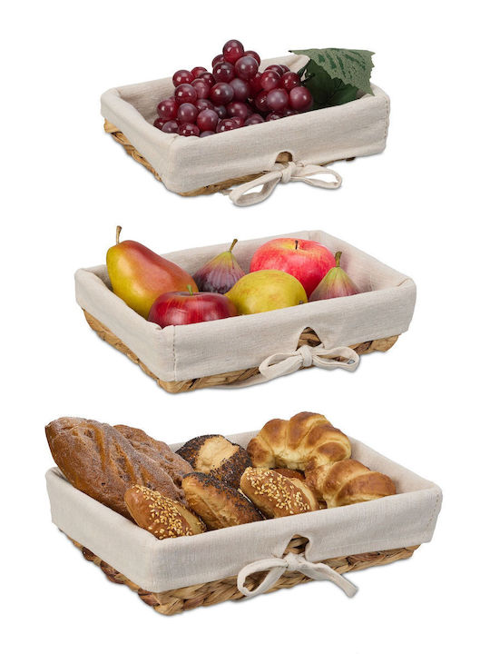 Relaxdays Wicker Bread Box Beige